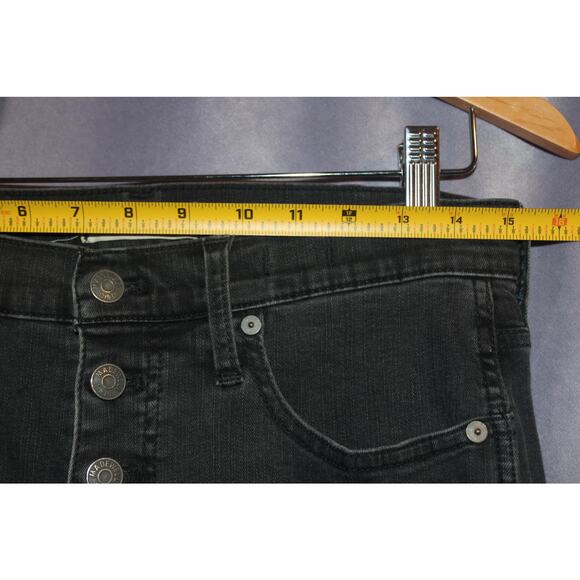 Madewell Button Up Black Skinny Jeans Size 8/29 Stretch - Picture 2 of 7
